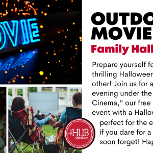 Halloween Movie Night Outdoor HUB Station Hudson