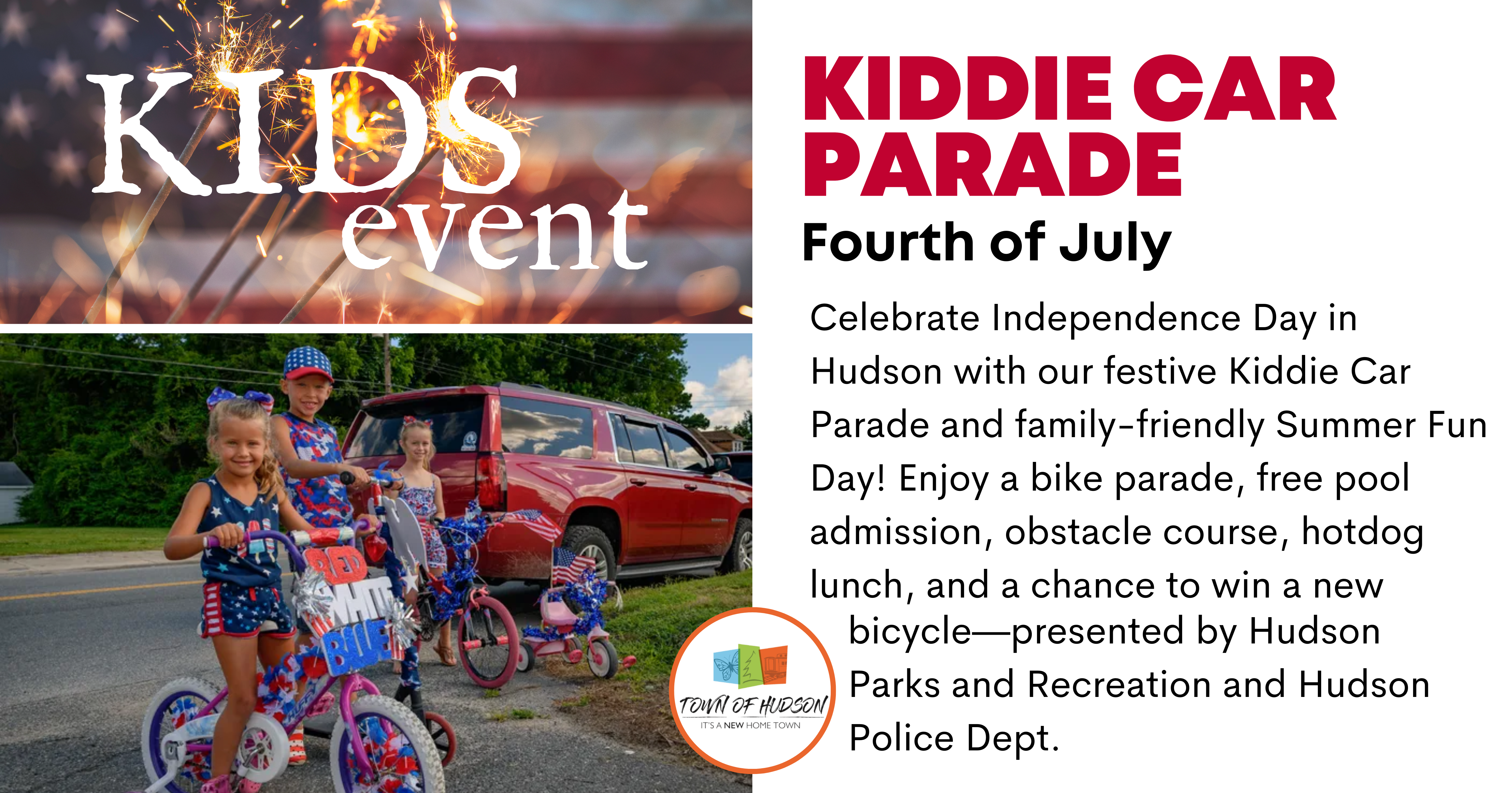 July Fourth_Kiddie Car Parade_Hudson NC_Free Family Event