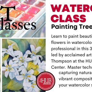Watercolor Art Class_Painting Flowers and Trees_Art Workshop
