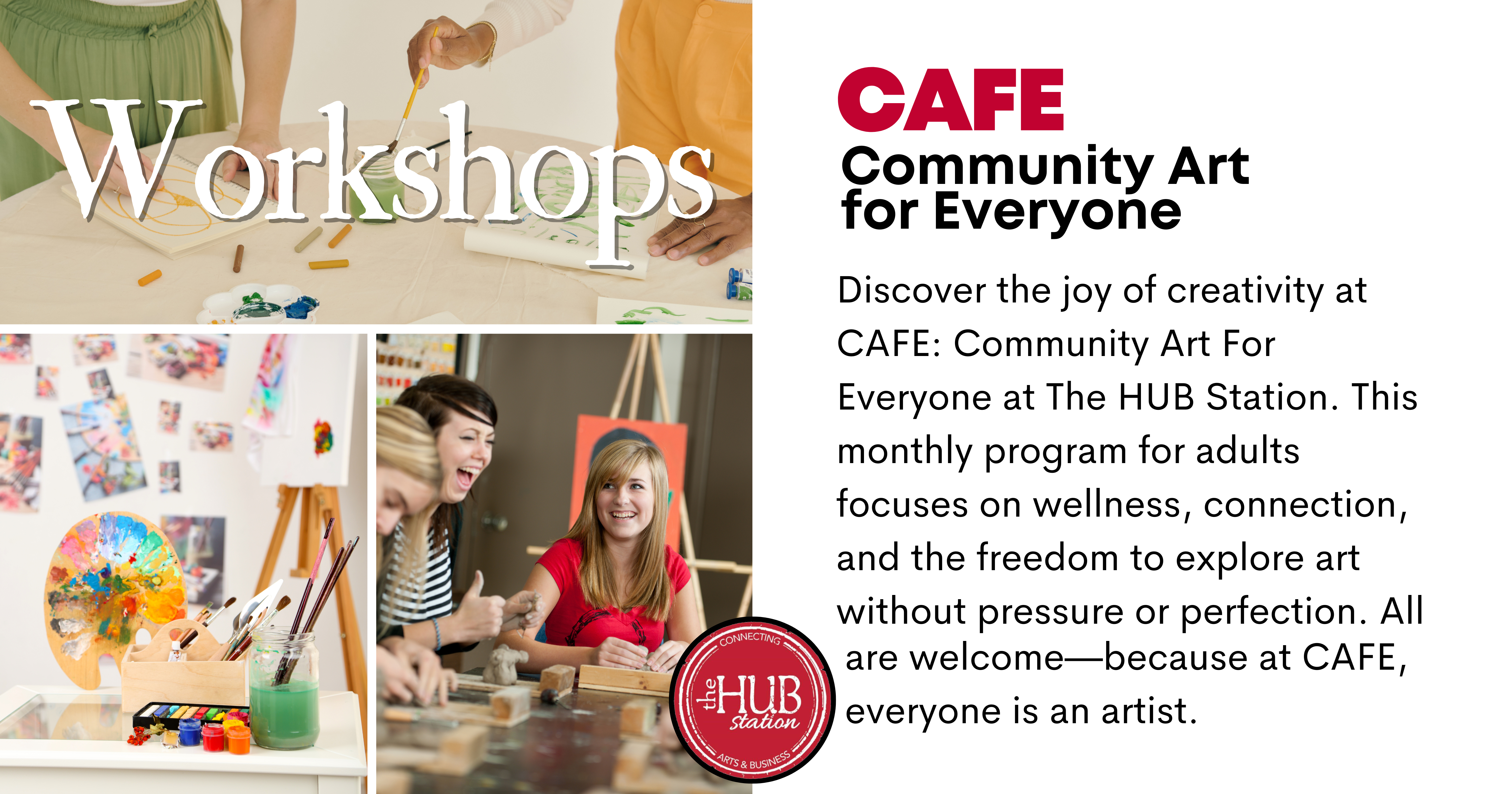 Cafe- adult art class-makers space - hub