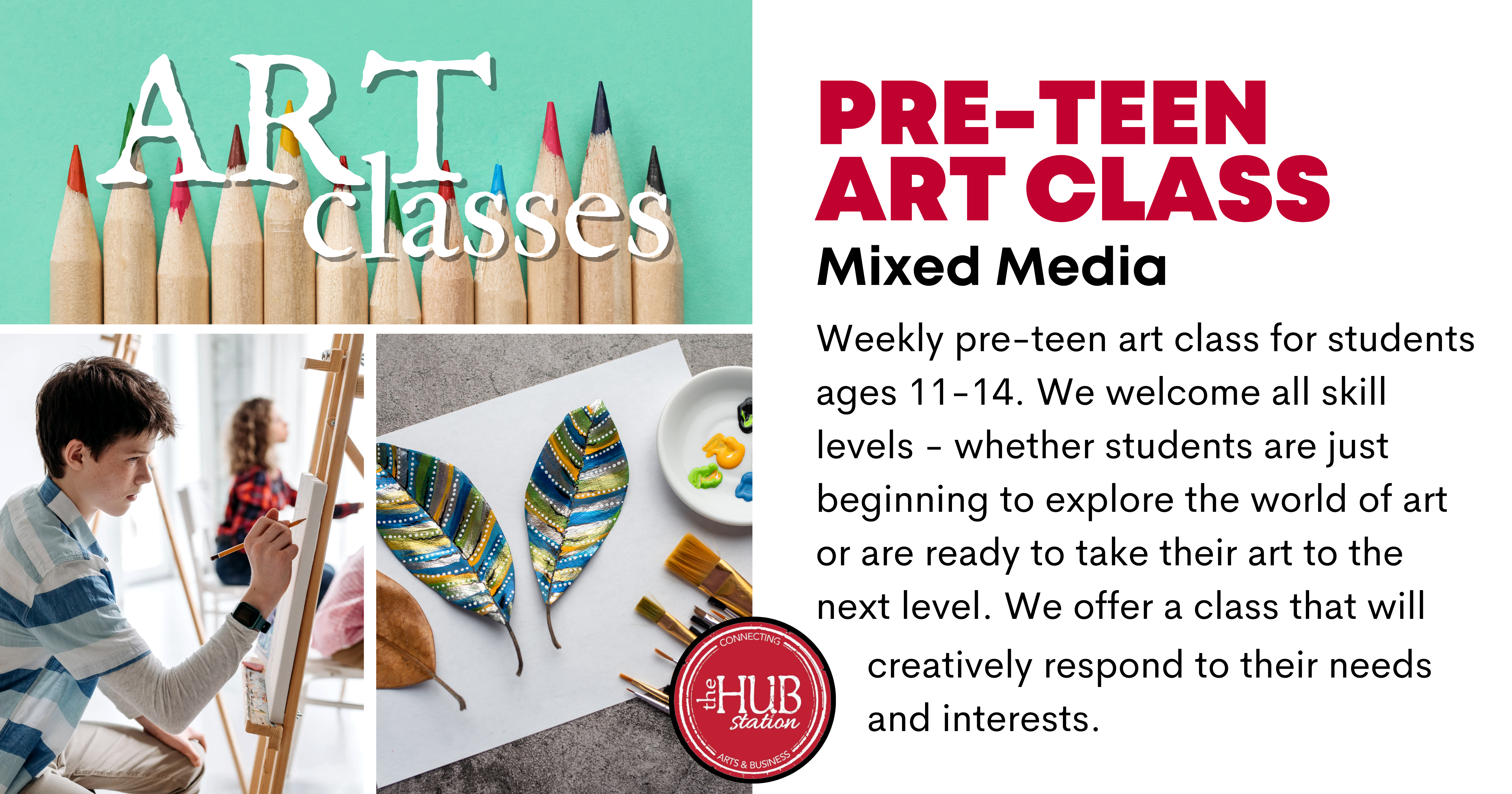 Pre Teen Art Class_HUB_Hudson