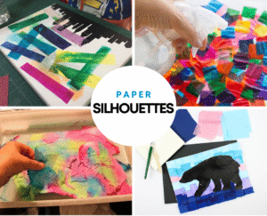 Teen Art Camp Paper Silhouettes Collage