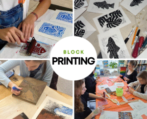 Teen Block Printing Summer CAmp HUB Station