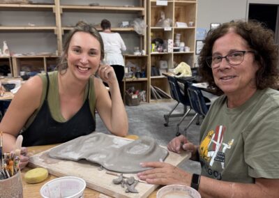 Addie Faber and Kim Cardwell Pottery Studio Hudson HUB