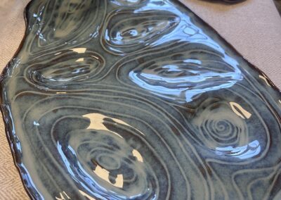 Blue Rutile HUB Station Pottery Charcuterie Board